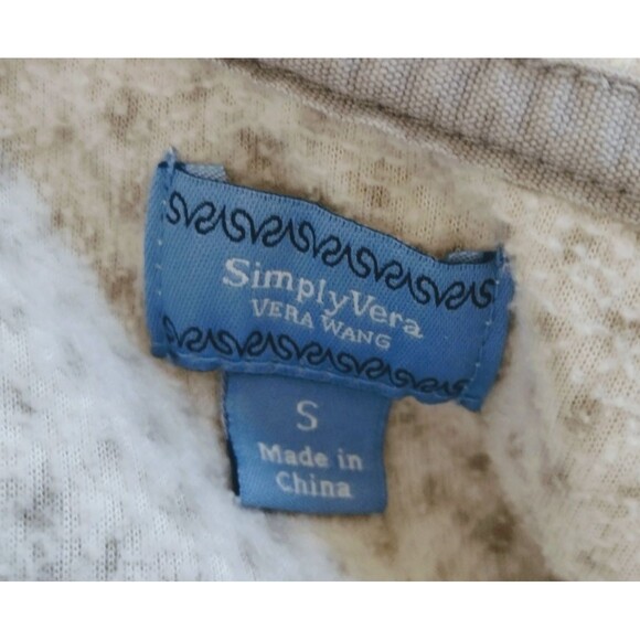 Women’s Lounge Sleep Top Size Small Simply Vera Wang Cozy Pockets Free Shipping! - Picture 2 of 7